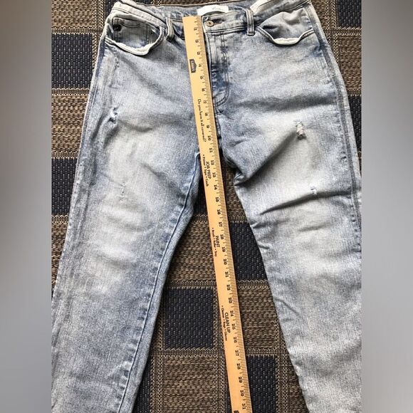 KanCan Stone Wash Stretch Denim Distressed  Jeans Side Seam Detail Size 13/30 - Picture 3 of 10